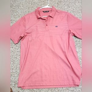 Travis Matthew Red Stripe XL Pima Polo Golf Short Sleeve